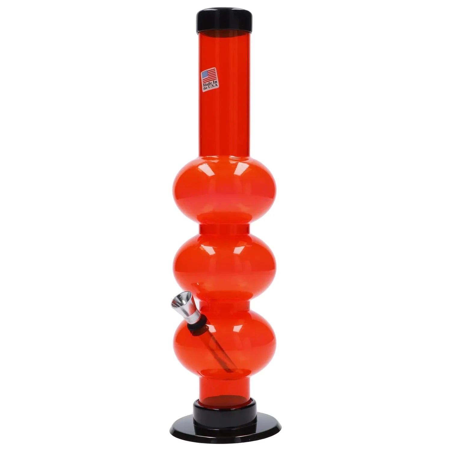 JM Plastic Water Pipe Orange JM Plastics Triple Bubble Acrylic Water Pipe - 12 in.