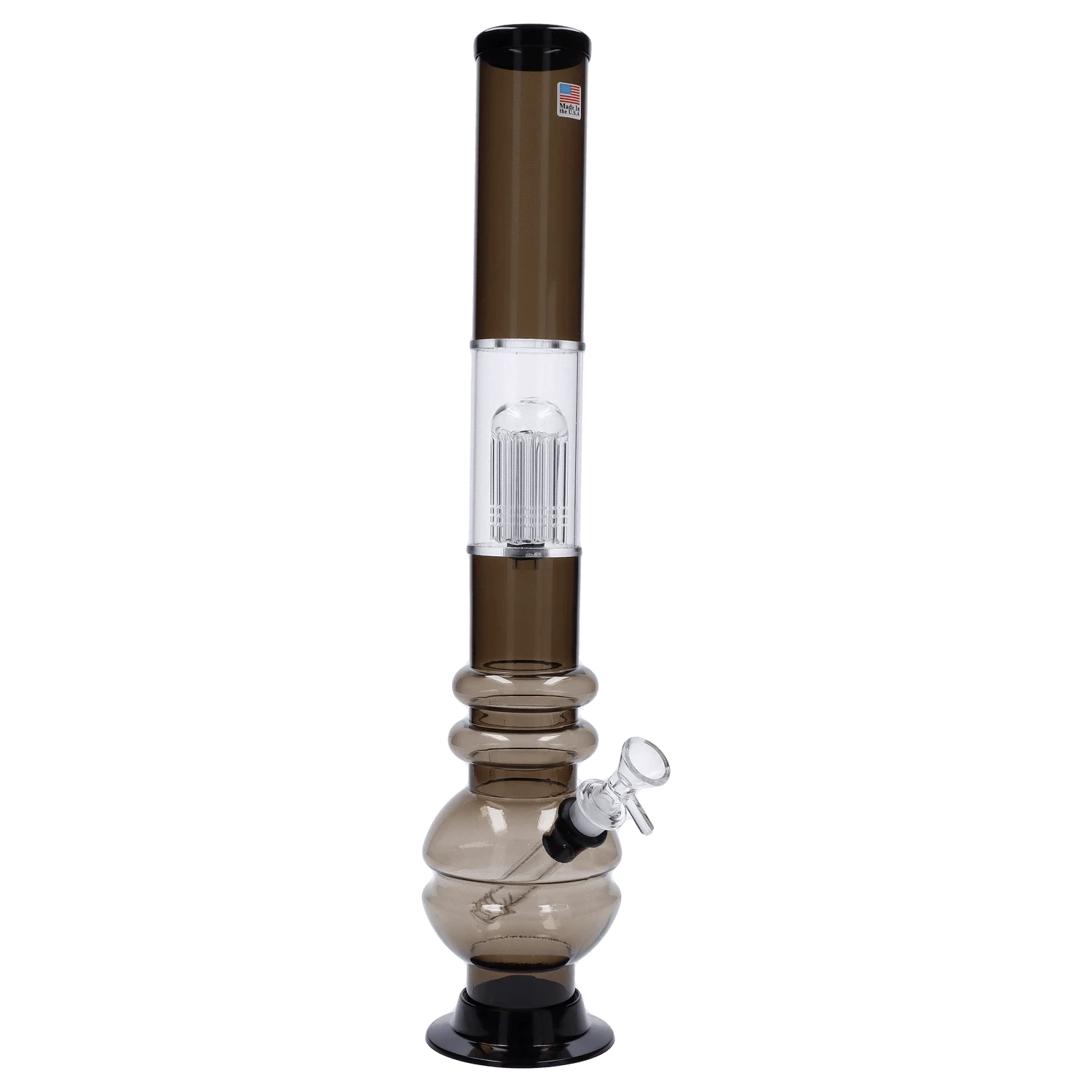 JM Plastic Water Pipe Smoke JM Plastics Bubble Base with Glass Perc Acrylic Water Pipe