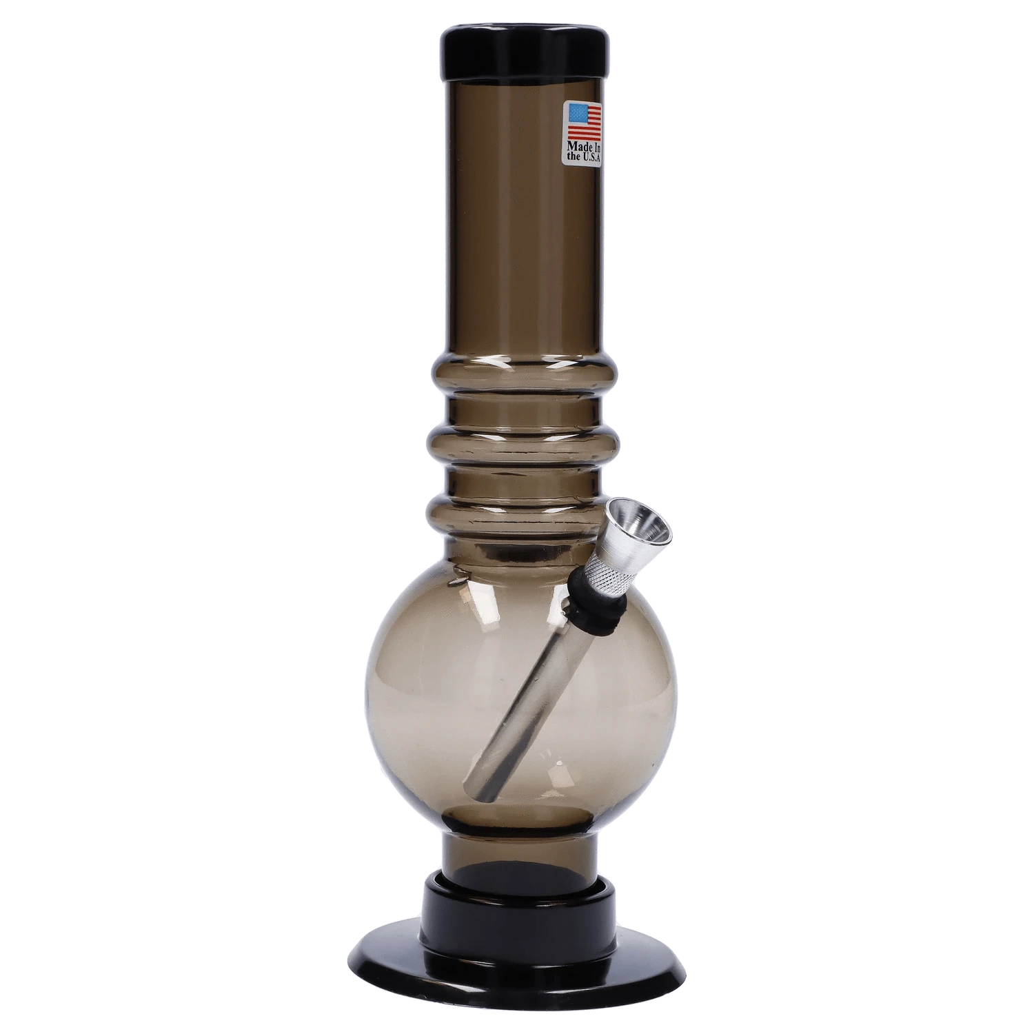 JM Plastic Water Pipe Smoke JM Plastics Bubble Base with Grip Acrylic Water Pipe - 9 in.
