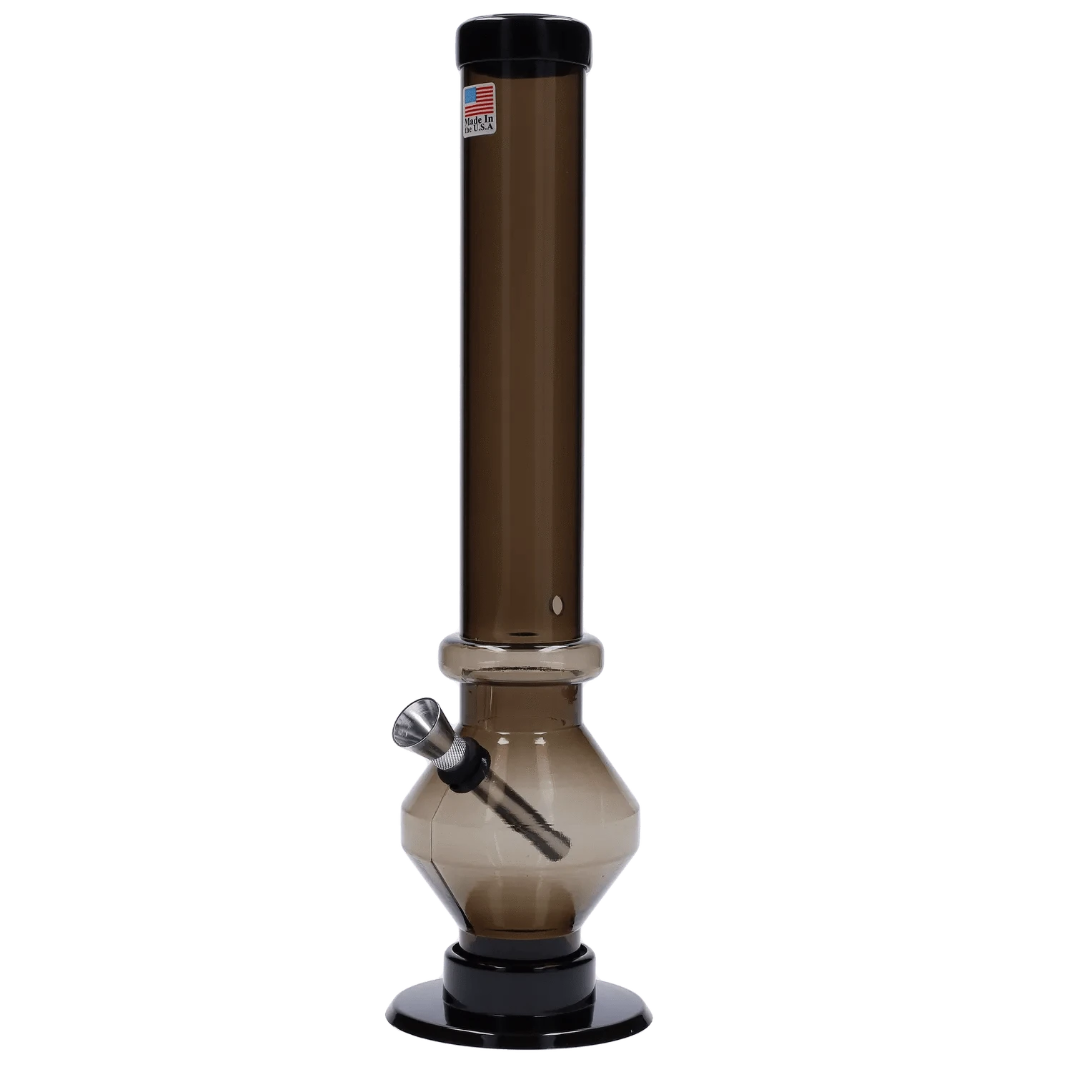 JM Plastic Water Pipe Smoke JM Plastics Diamond Base with Carb Hole Water Pipe - 12 in.