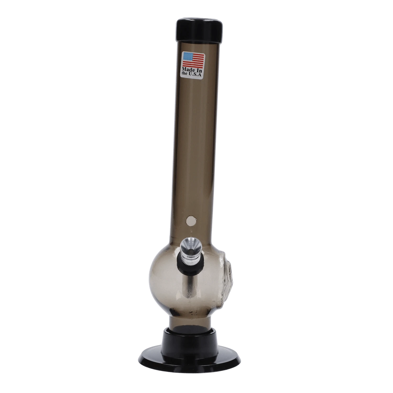 JM Plastic Water Pipe Smoke JM Plastics Magic 8 Ball Base with Carb Hole Acrylic Water Pipe - 8 in.