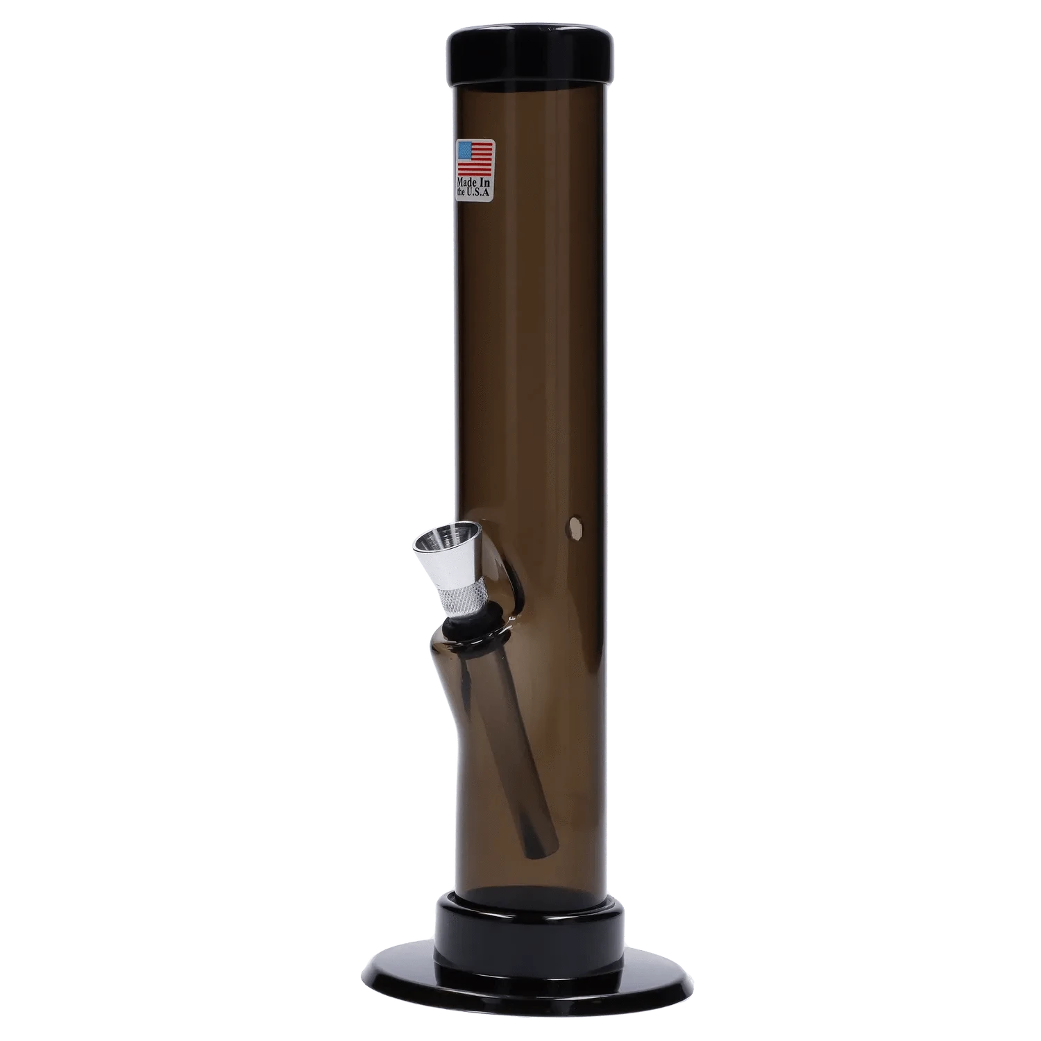 JM Plastic Water Pipe Smoke JM Plastics Straight Tube with Carb Hole Acrylic Water Pipe - 9 in.