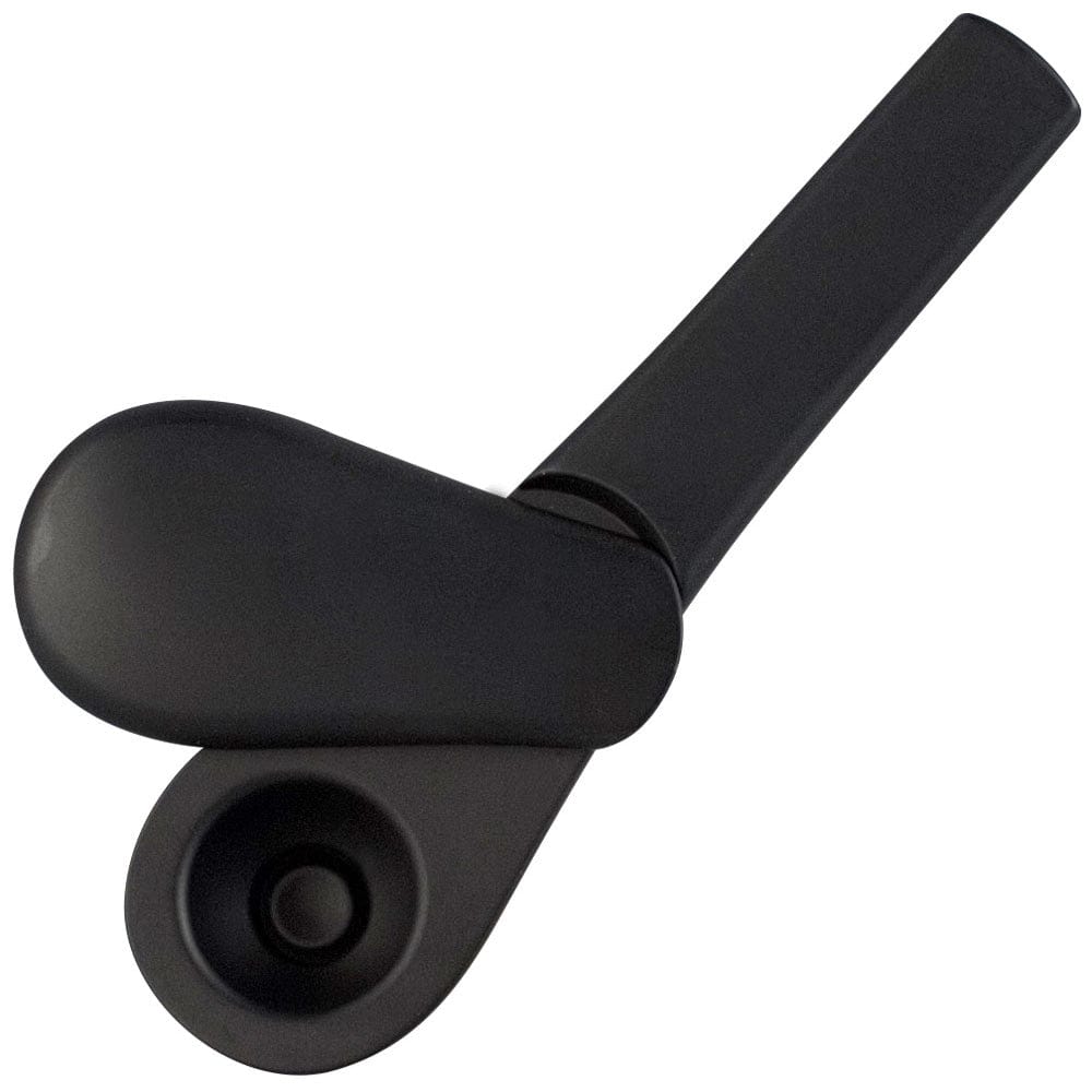 A close-up view of the Journey Pipe J2| showcasing its sleek, dark design with a focus on the mouthpiece.
