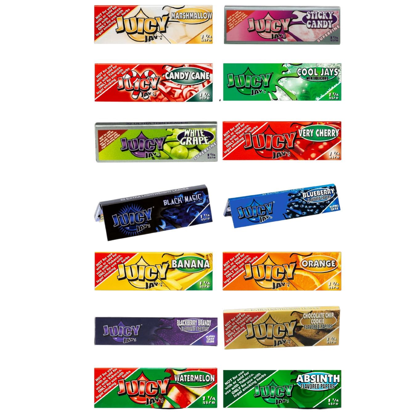 A flat lay of assorted Juicy Jays - 5x Assorted Papers, displaying vibrant, colorful patterns in a rectangular arrangement.