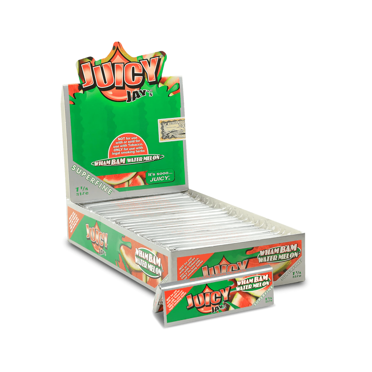 Juicy Jay Rolling Paper Watermelon / Box of 24 Super Fine Rolling Papers
