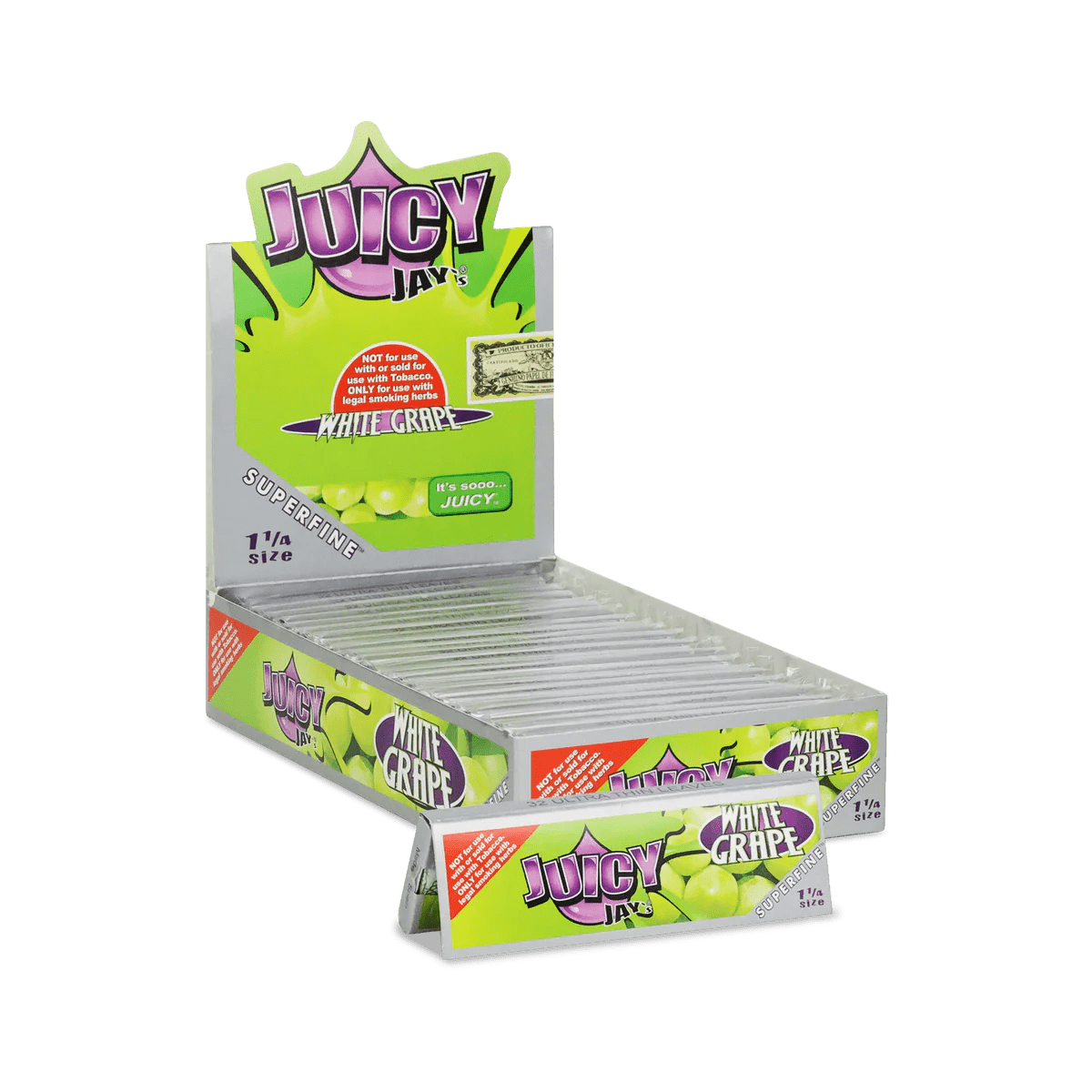 Juicy Jay Rolling Paper White Grape / Box of 24 Super Fine Rolling Papers