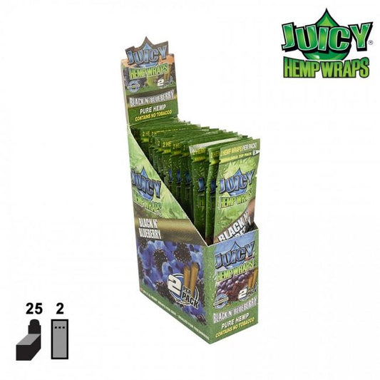 Juicy Hemp Wraps Black and Blueberry Wild