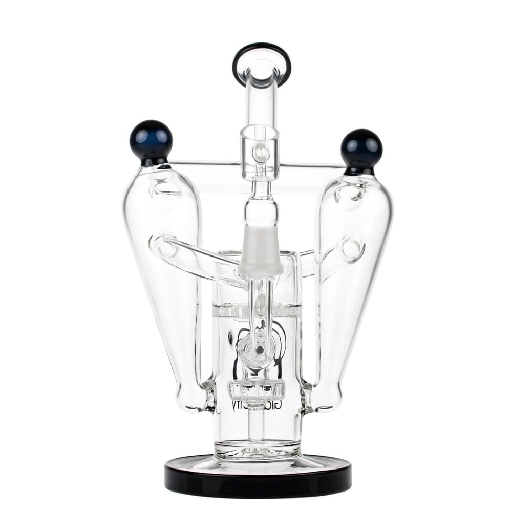 Glasscity-Recycler Vapor Bubbler with Showerhead & Honeycomb Disc Perc