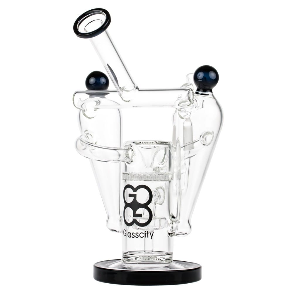 Glasscity-Recycler Vapor Bubbler with Showerhead & Honeycomb Disc Perc