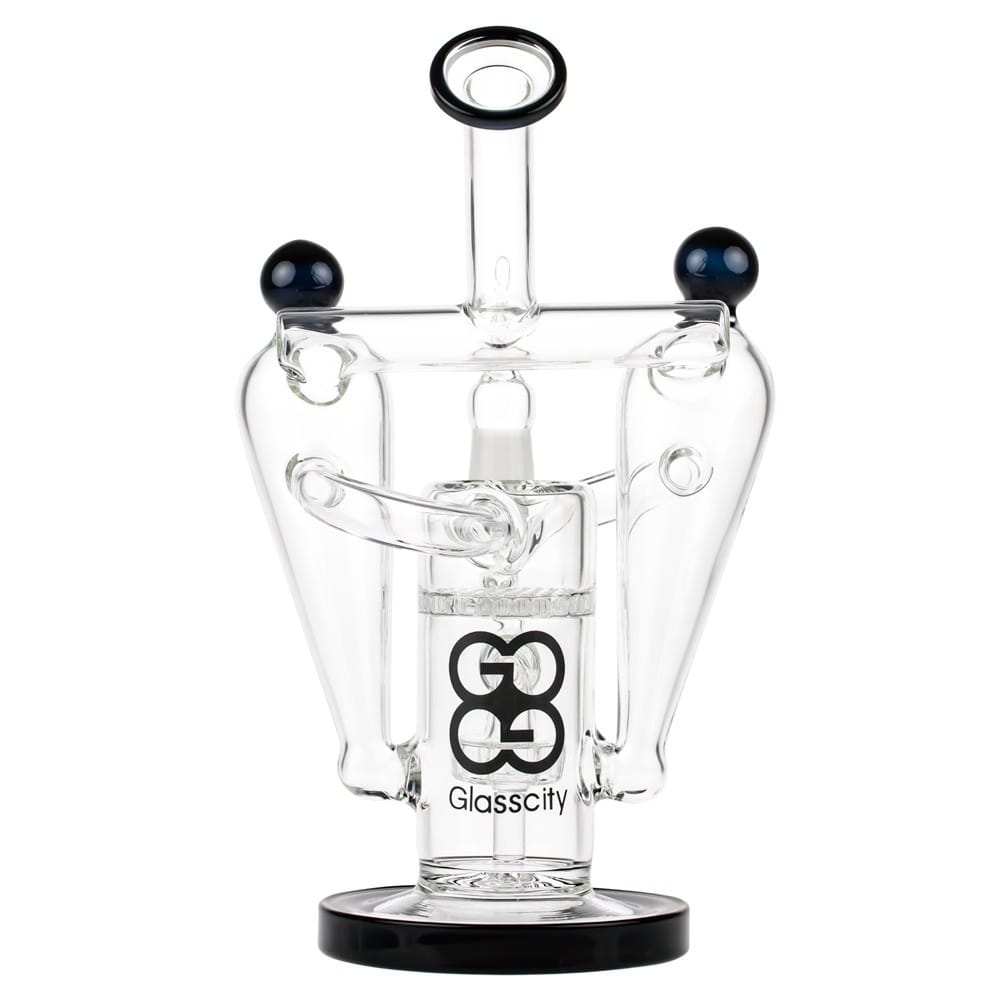 Glasscity-Recycler Vapor Bubbler with Showerhead & Honeycomb Disc Perc