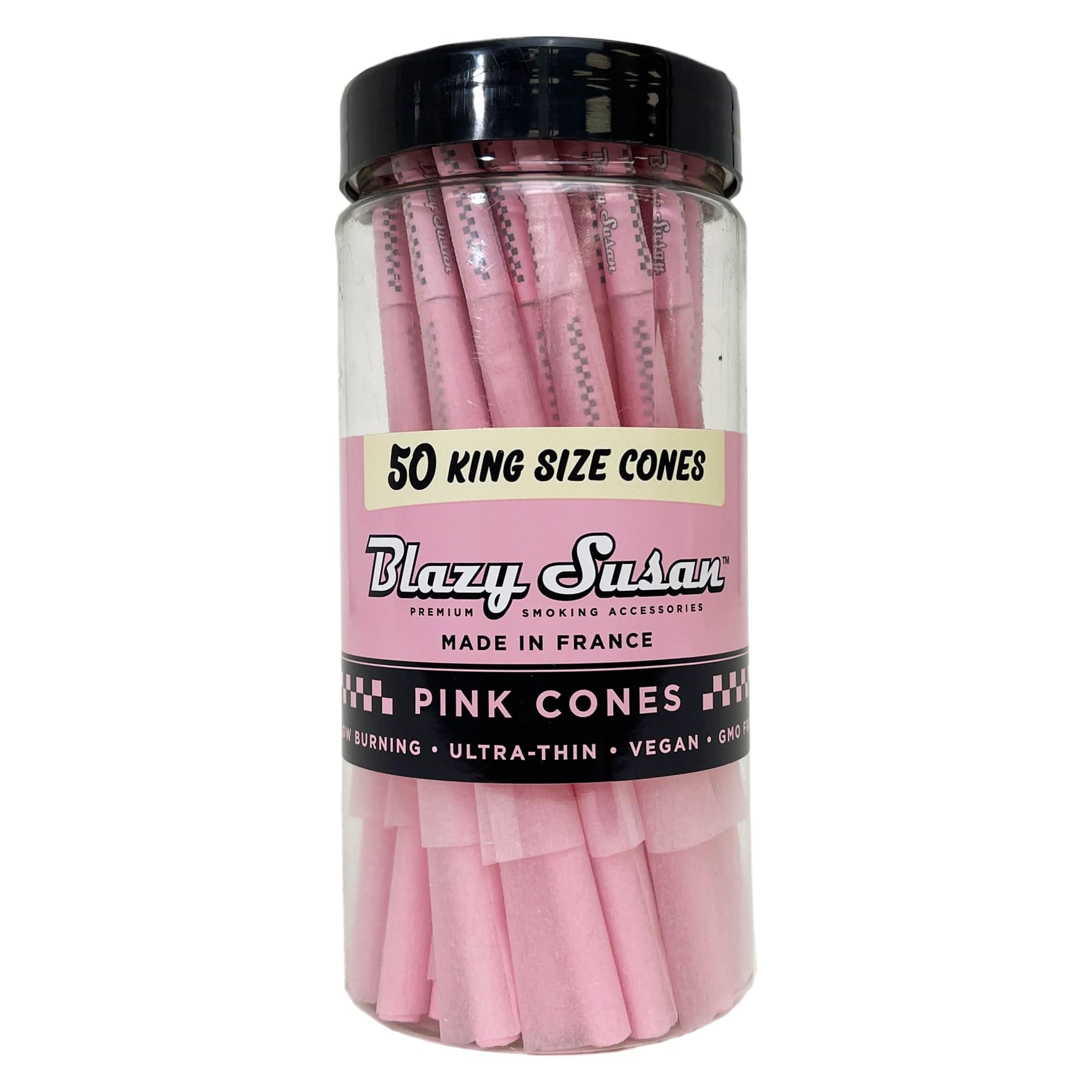 Blazy Susan King Size Pink Pre Rolled Cones - 50 Count