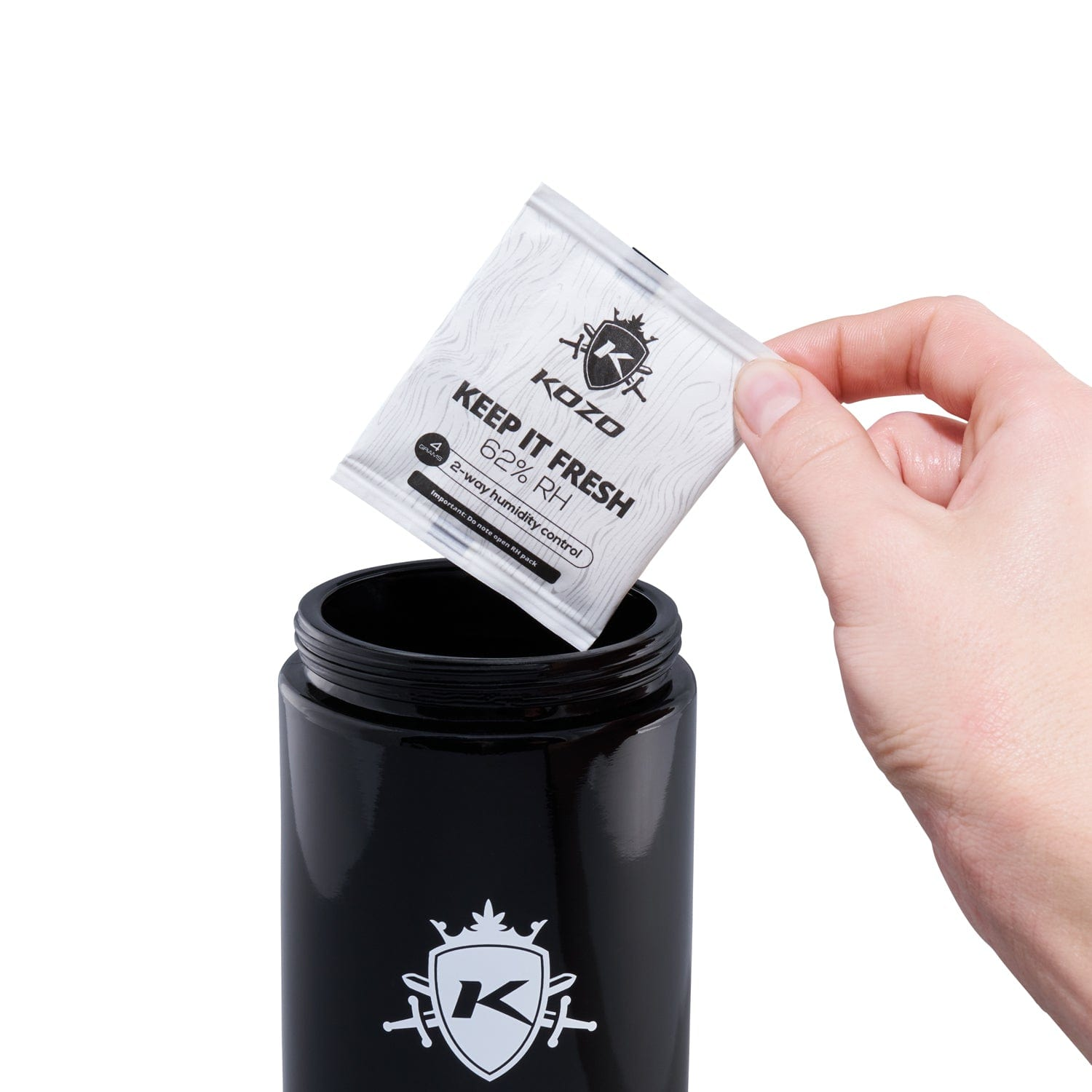 Kozo Odor Proof Jars Black Glass jars - 1 OZ