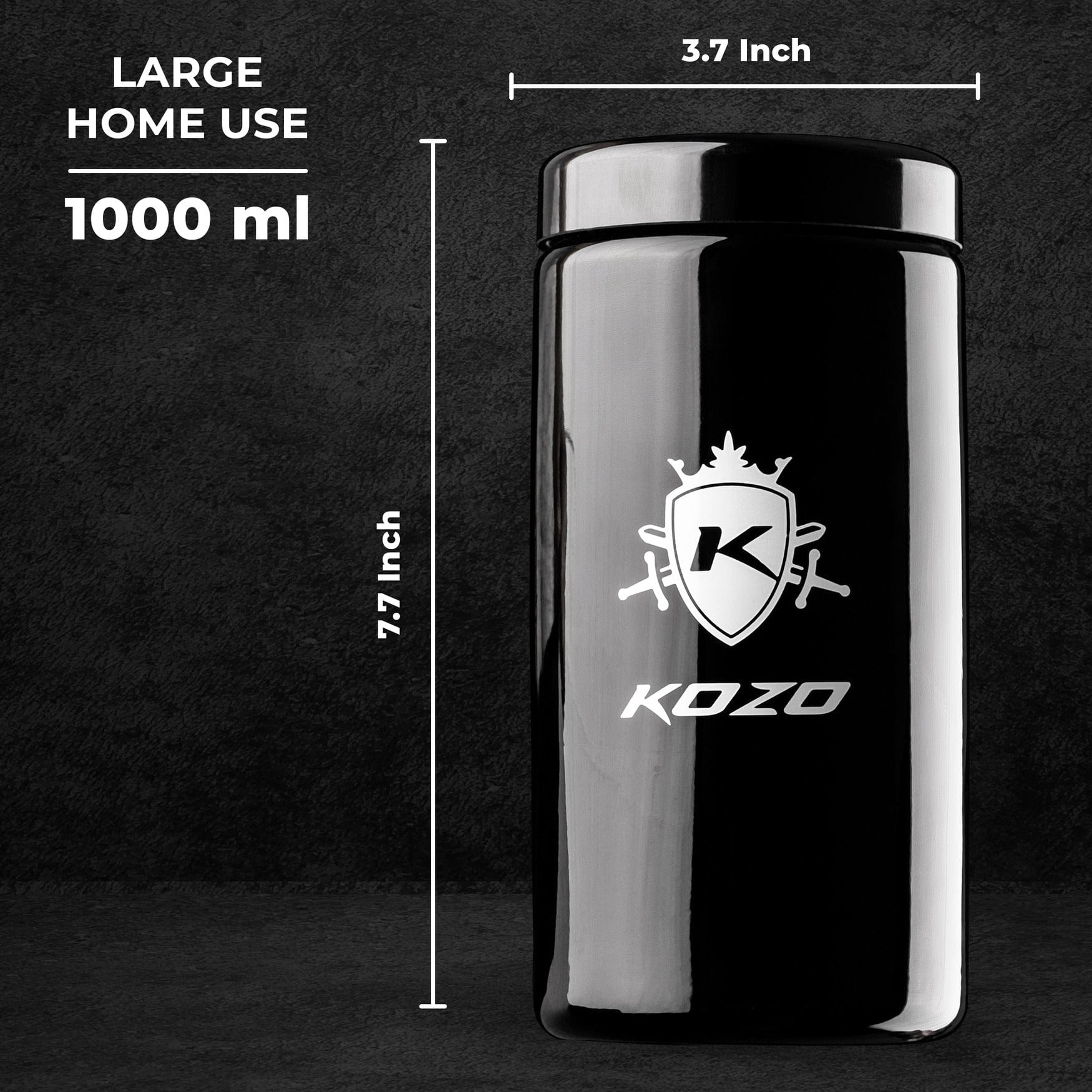Kozo Odor Proof Jars Black Glass jars - 2 OZ