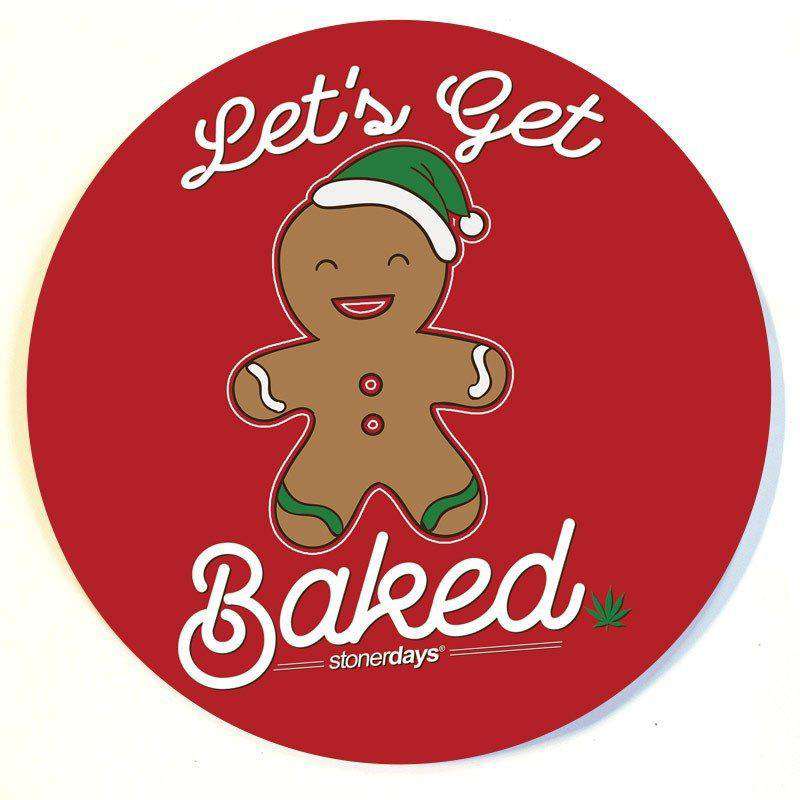 Daily High Club Get Baked Gingerbread Man Stonerdays Food Themed Dab Mats
