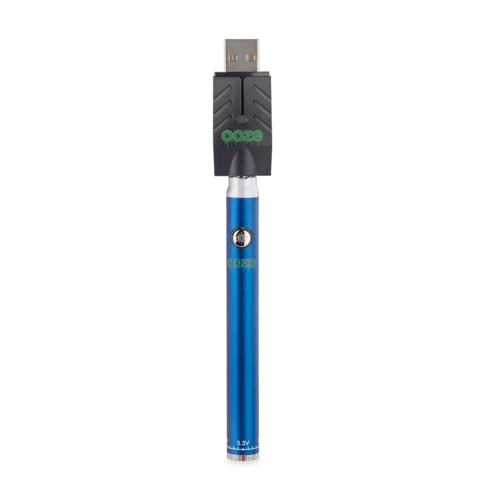 Ooze Batteries and Vapes Blue Ooze Slim Twist 510 Thread 320 mAh CBD Vape Pen Battery + USB Charger