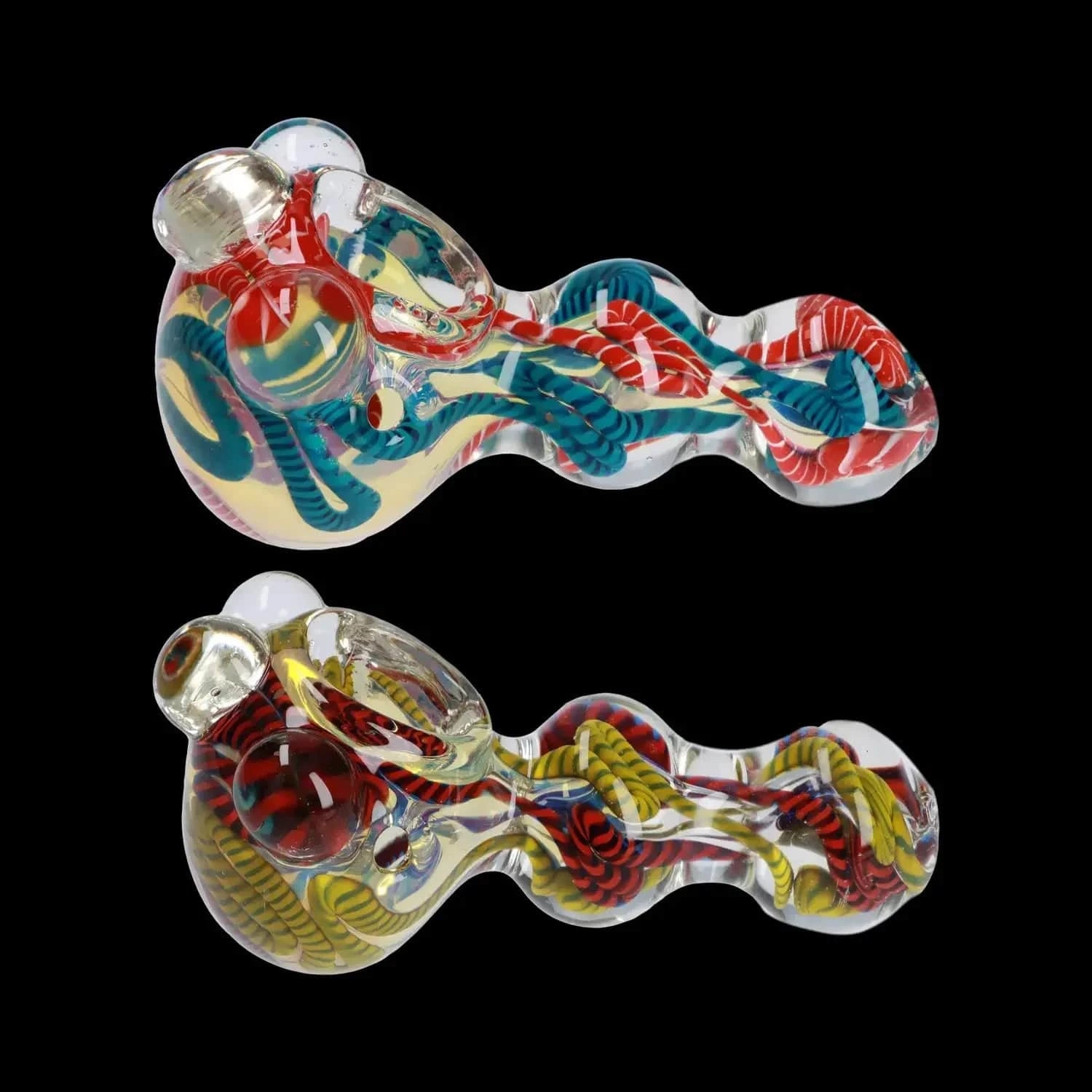 Daily High Club Handpipe Twisty Color Marble Spoon Pipe - 4.5 in.