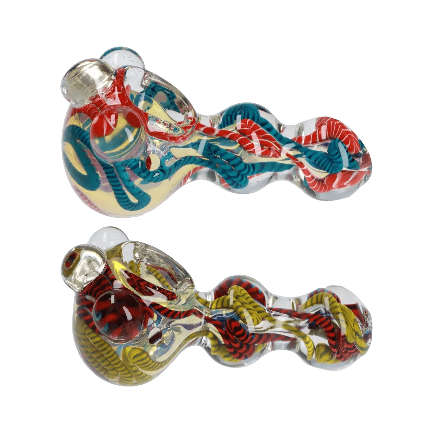Daily High Club Handpipe Twisty Color Marble Spoon Pipe - 4.5 in.