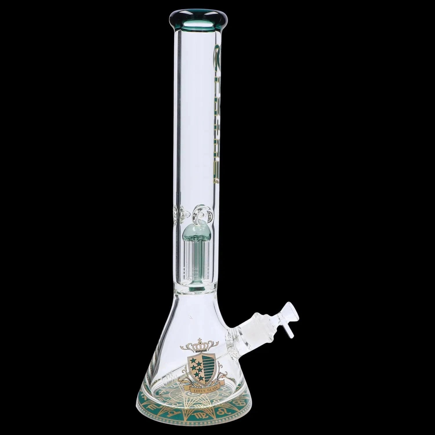 Lotus Waterpipe - Herb Green 9mm Water Pipe with Tree Perc - 18 in.