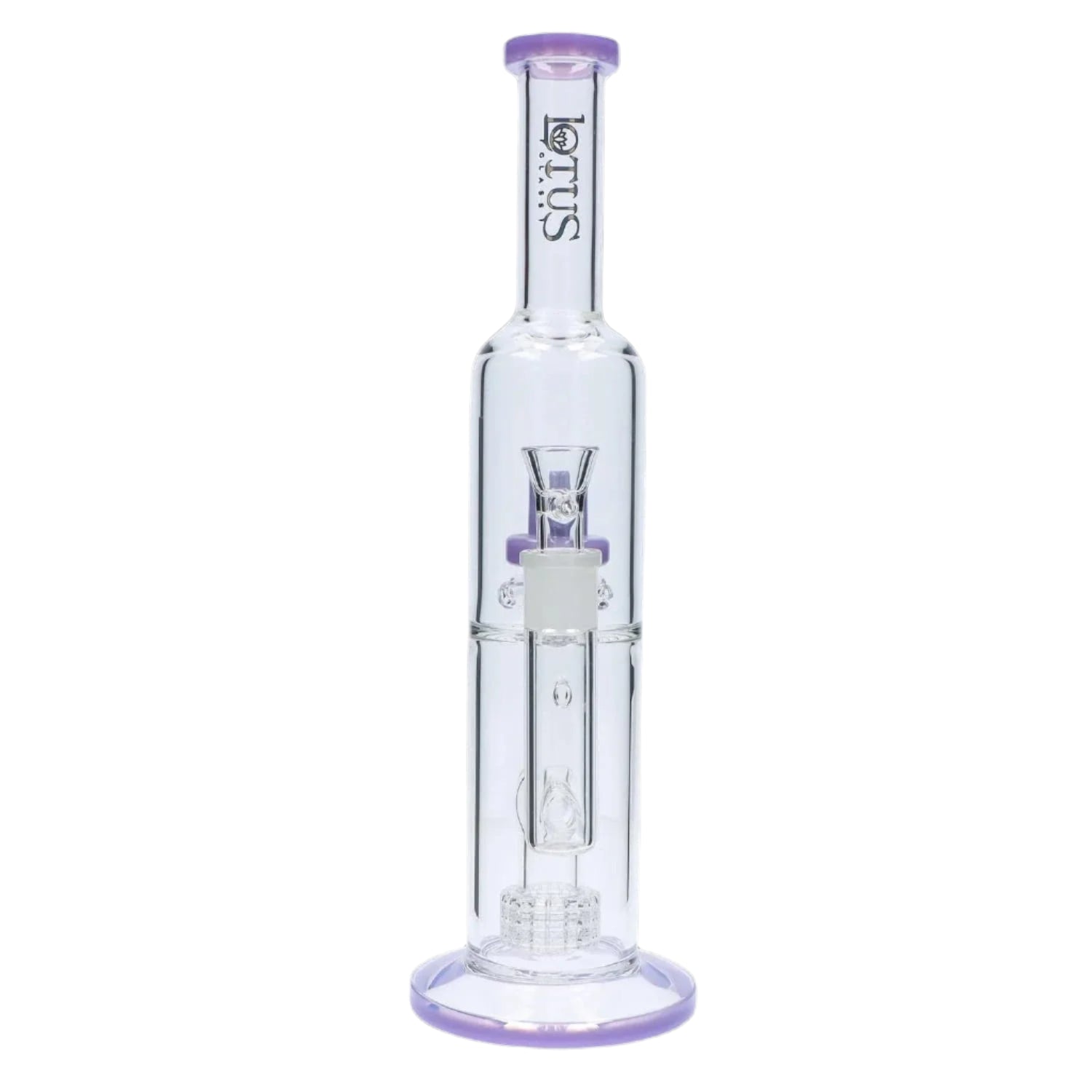 Daily High Club Waterpipe - Herb Dual Perc with Color Accents Water Pipe - 15 in.