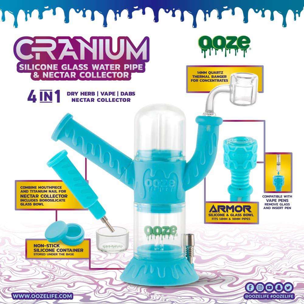 Ooze Cranium Silicone 4-in-1 Hybrid Bong