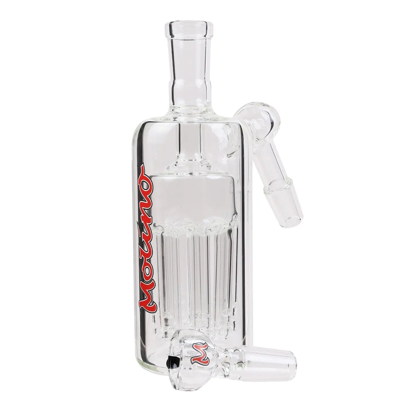 A studio shot of the 10-Leg Diffuser Precooler (14.5) showing its clear glass construction and multiple diffuser legs.