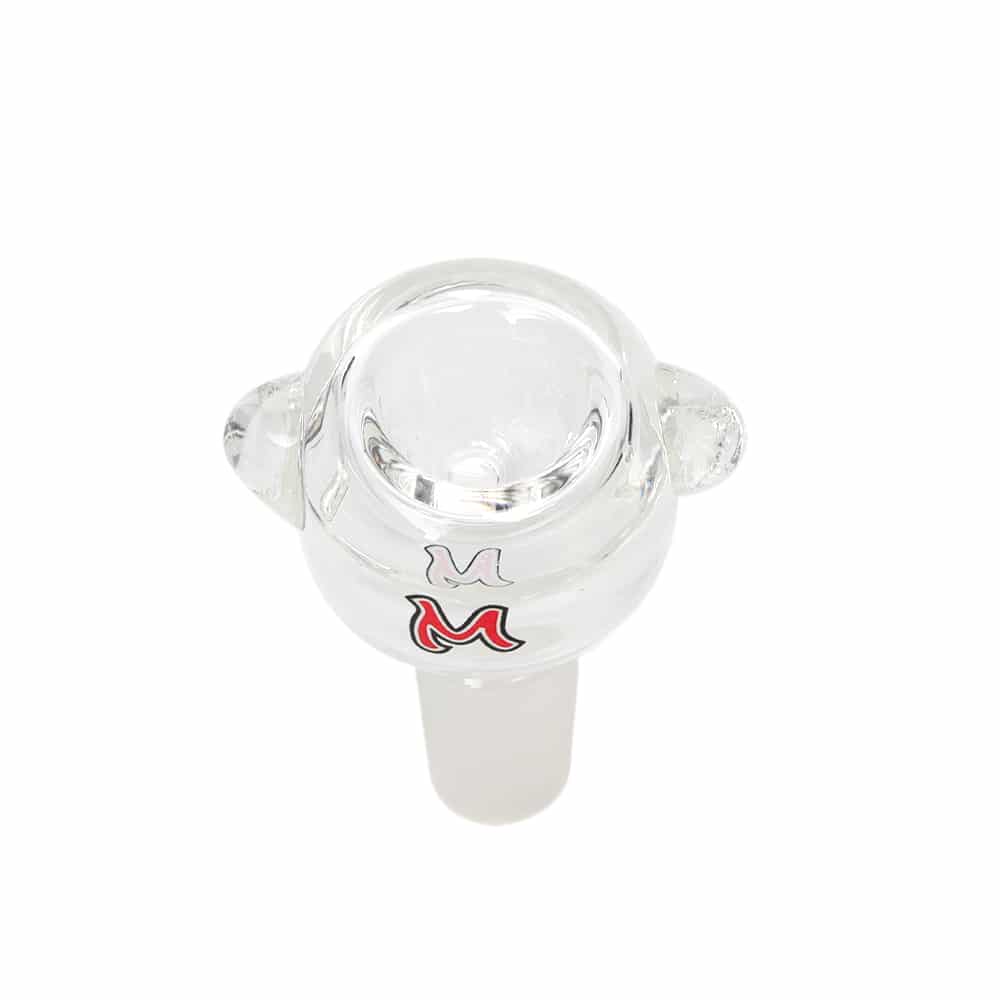 A close-up, angled view of the 9mm Thick Classic Straight Tube Bong, showcasing its clear glass construction and simple cylindrical shape.