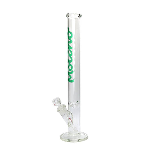Front view of the American Bong - Classic Straight Tube 50| a clear glass tube with a simple, cylindrical shape.
