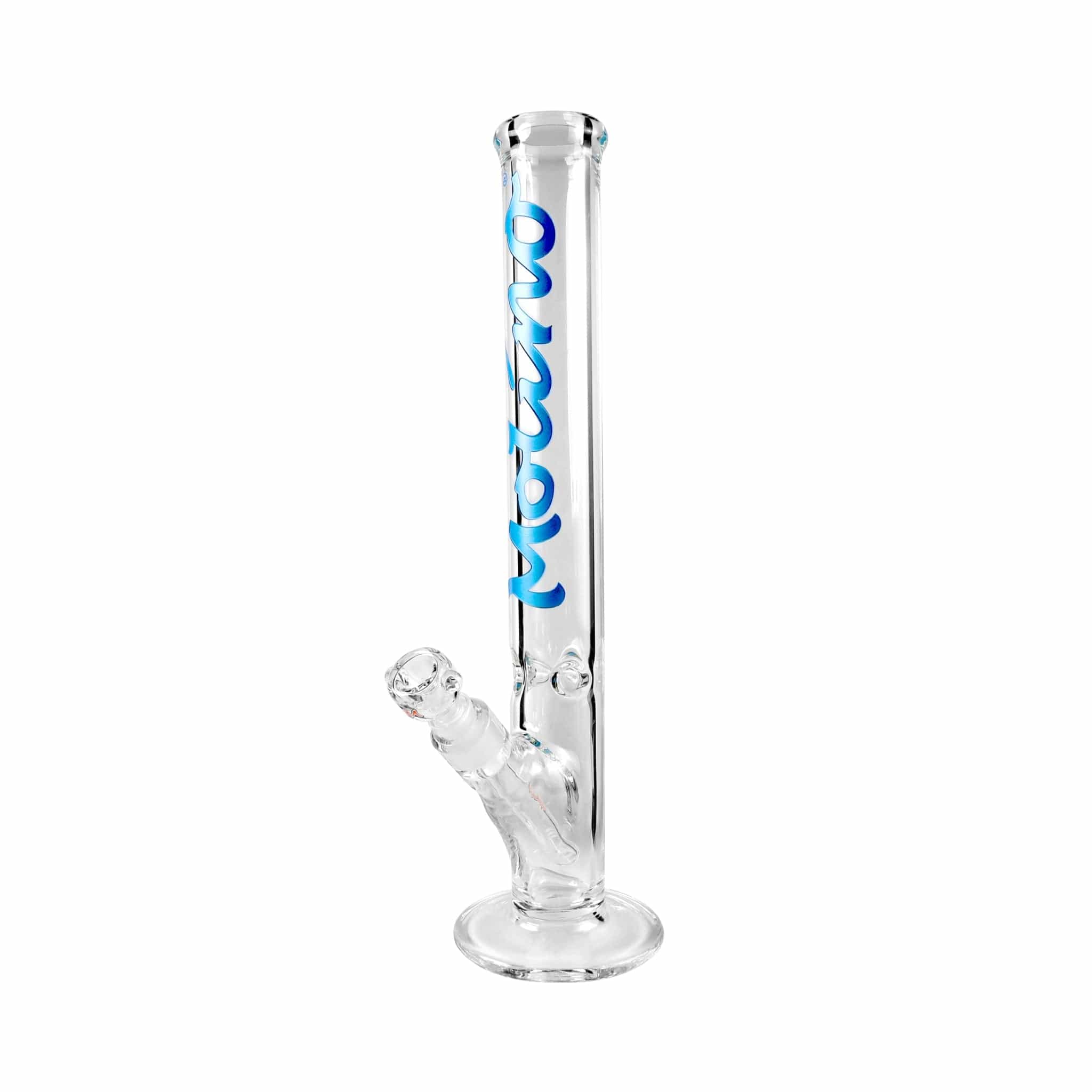 Front view of the 7mm Straight Tube Bong, a clear glass tube with a simple, cylindrical shape against a plain white background.