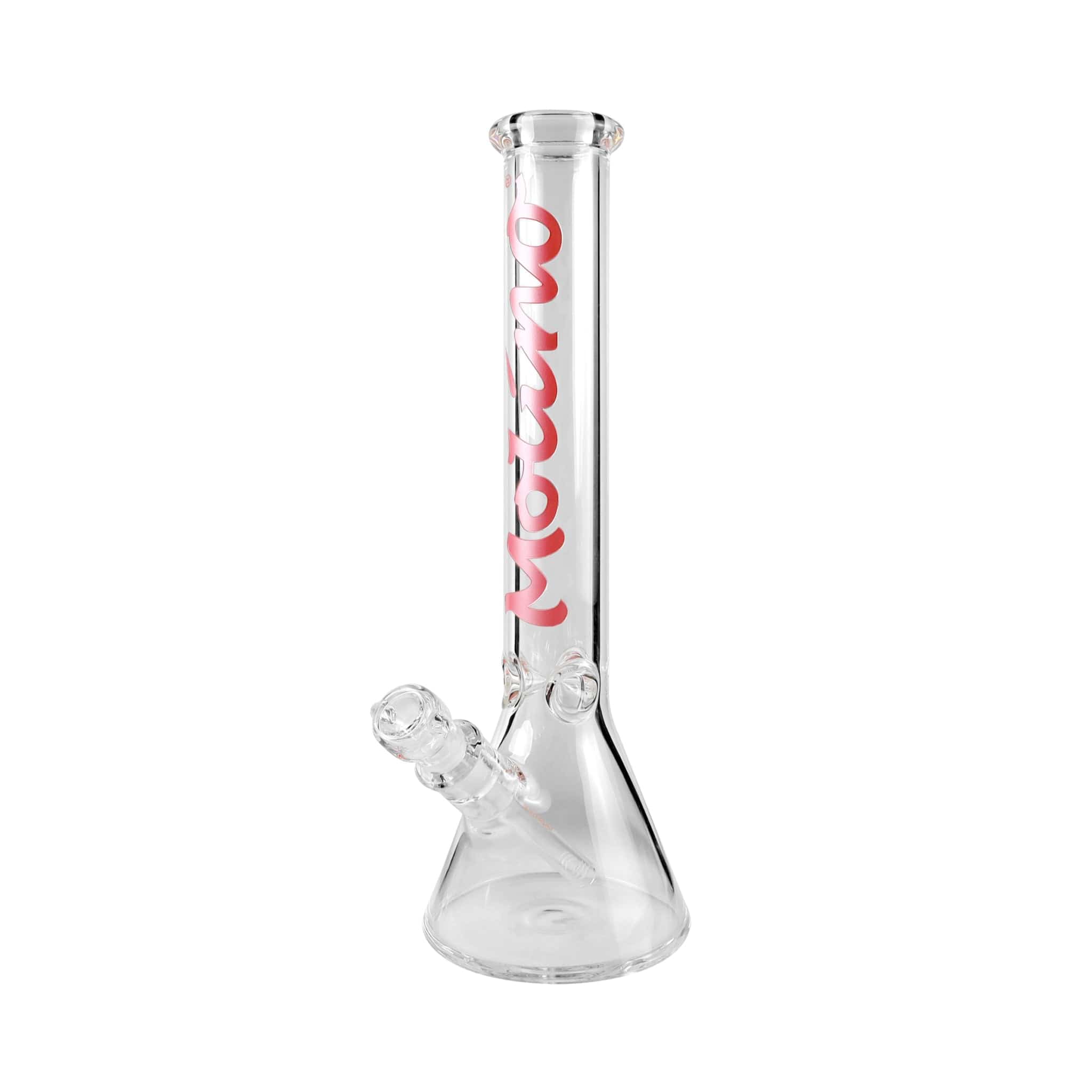 A front view of the 7mm Classic Glass Beaker Bong, showing the clear glass construction and simple beaker shape.