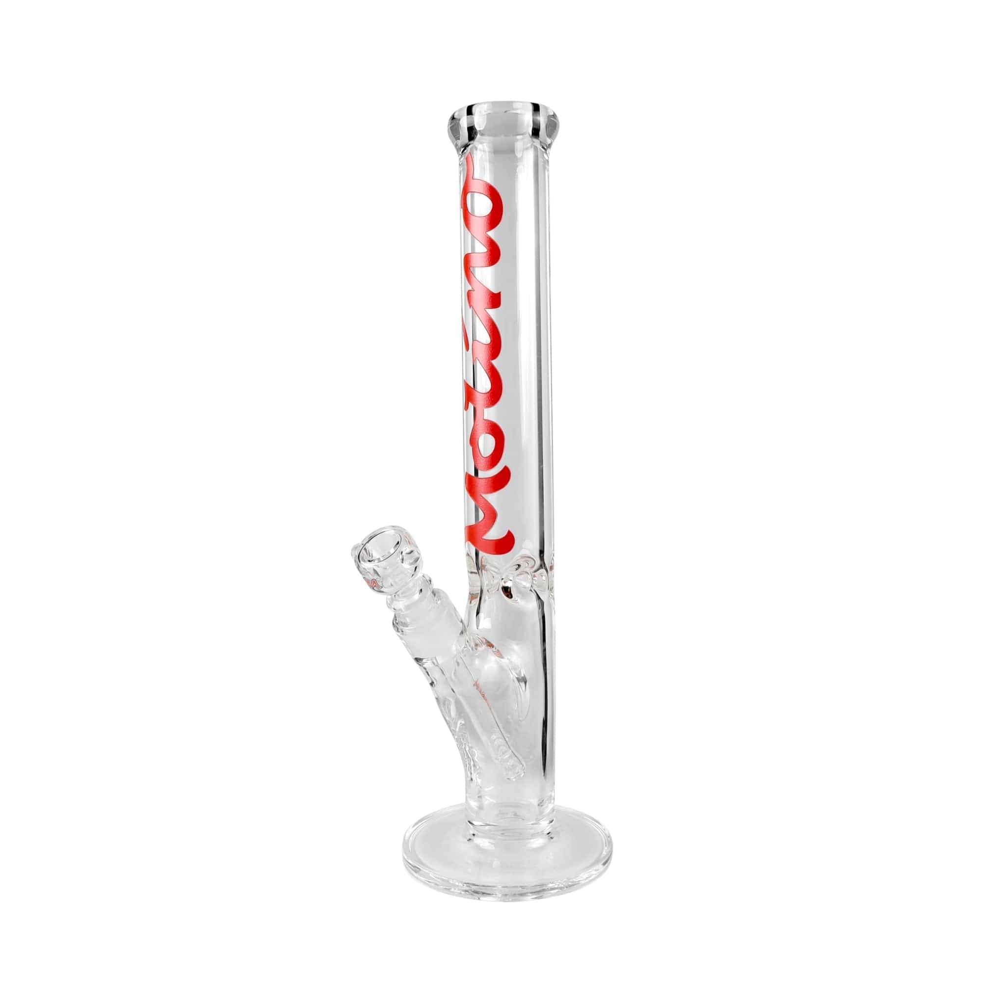 Front view of the 9mm Thick Classic Straight Tube Bong, a clear glass tube with a simple, cylindrical shape.