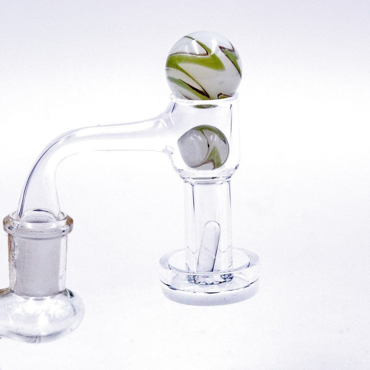 The Stash Shack Marbled White Glass Terp Slurper Set