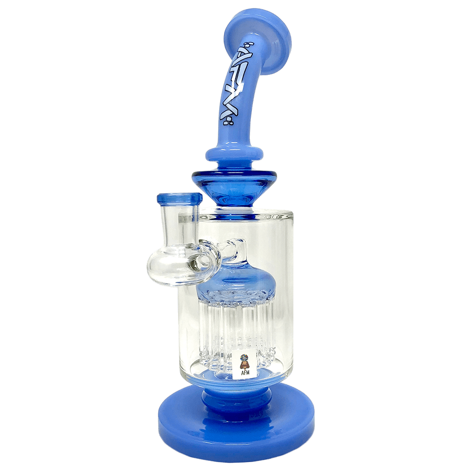 AFM Smoke Dab Rig Jade Blue / Ink Blue 9" AFM Flex Double Color Arm Glass Dab Rig