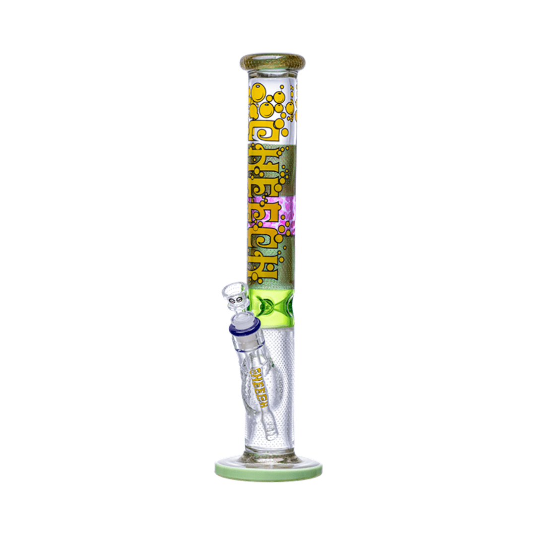 Cheech Glass Water Pipe Yellow Cheech Glass 17" Multi-Color Straight Tube