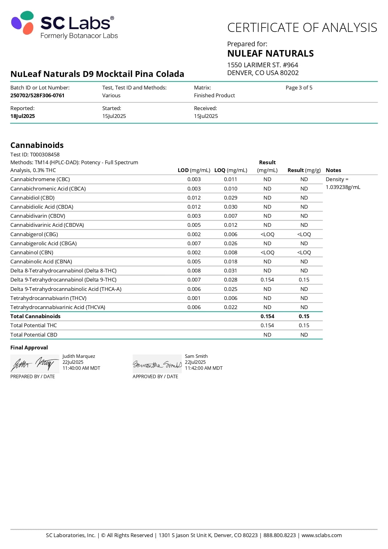 NuLeaf DELTA9 THC NuLeaf D9 THC Mocktail Shots