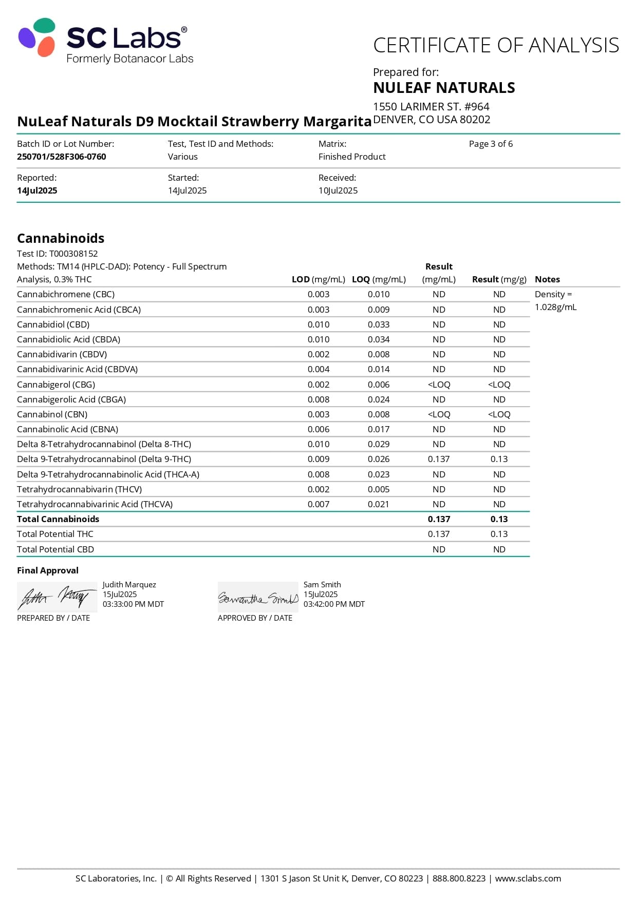 NuLeaf DELTA9 THC NuLeaf D9 THC Mocktail Shots