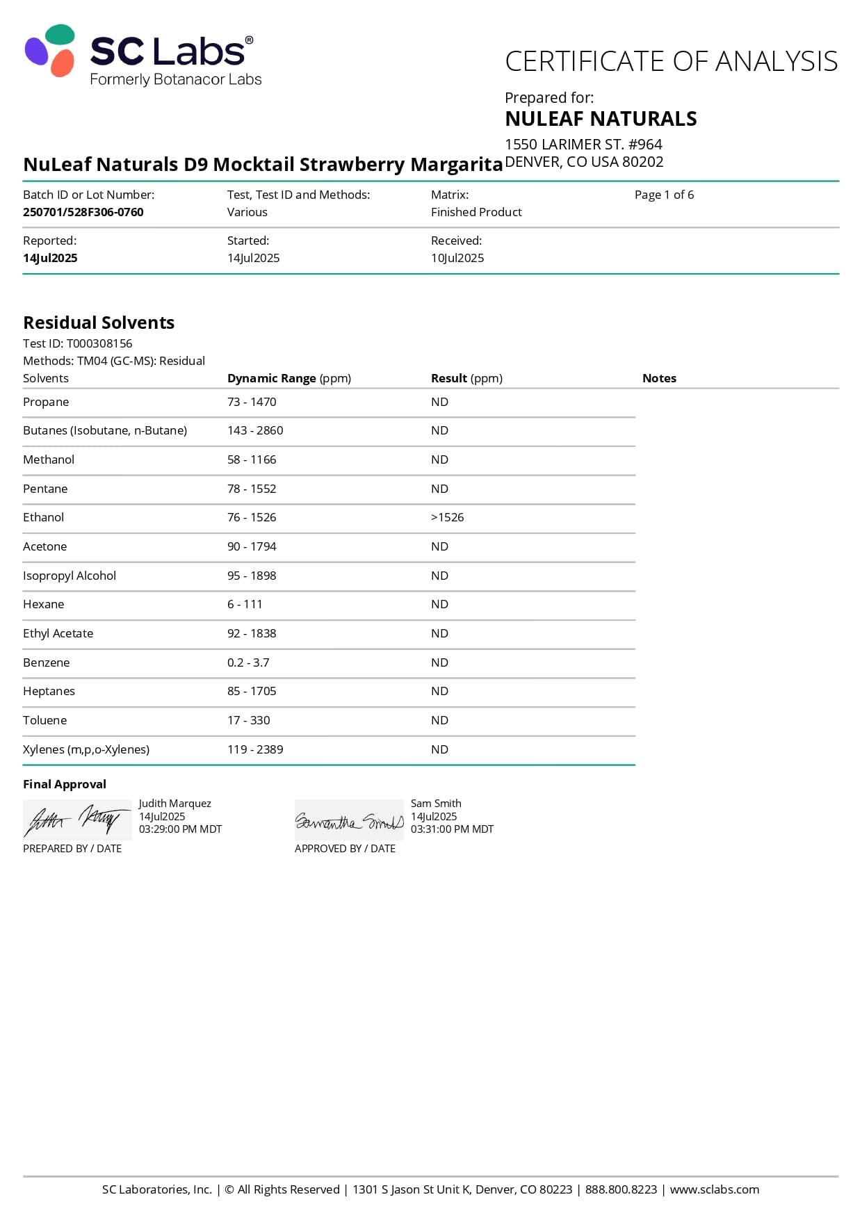 NuLeaf DELTA9 THC NuLeaf D9 THC Mocktail Shots
