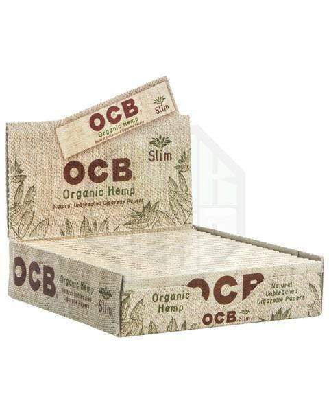 Organic Hemp Rolling Papers displayed in a slightly angled, close-up shot with branding visible on the package.