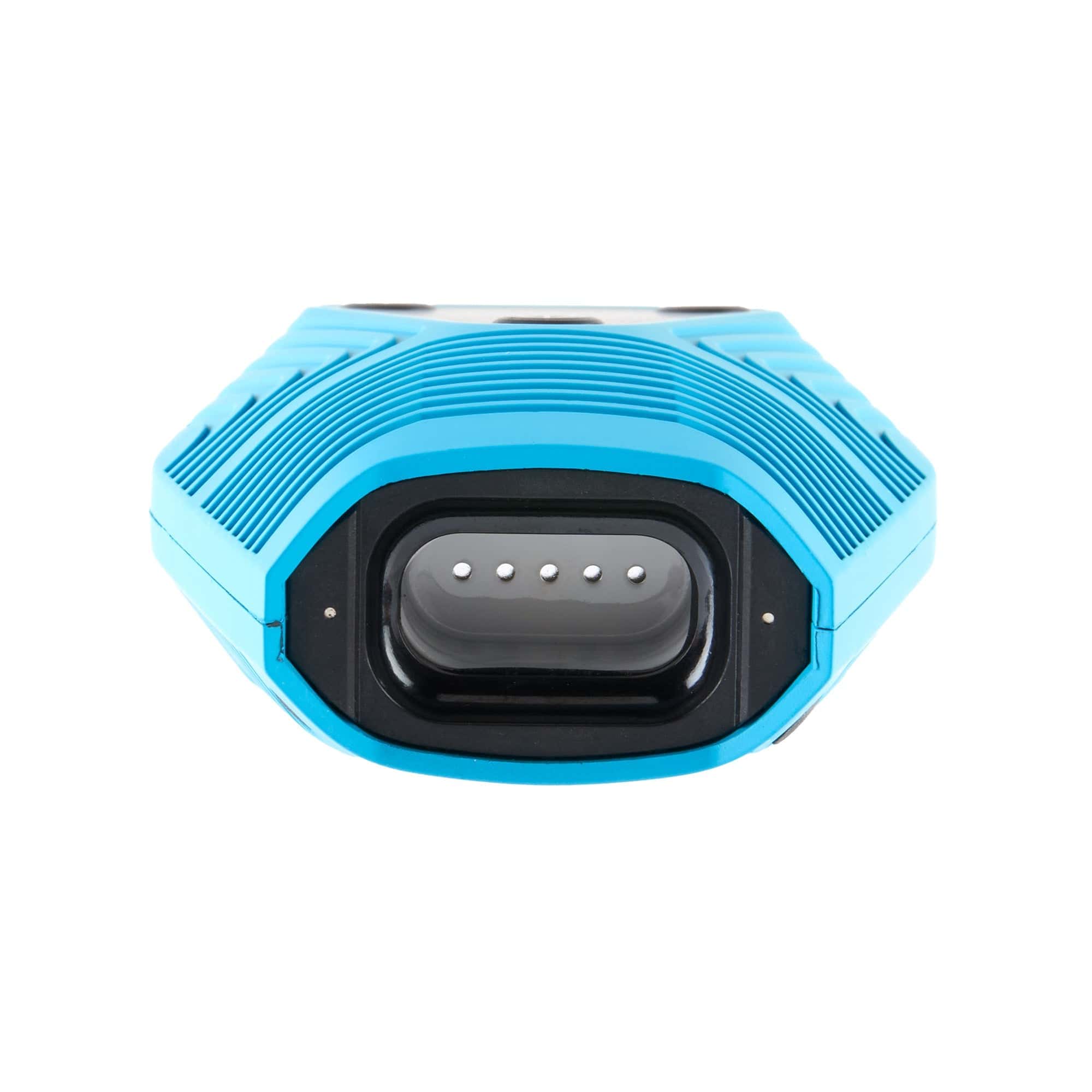 Close-up, top-down view of the Ooze Brink Dry Herb Vaporizer – 1800 mAh C-Core, showing its textured surface and central chamber.