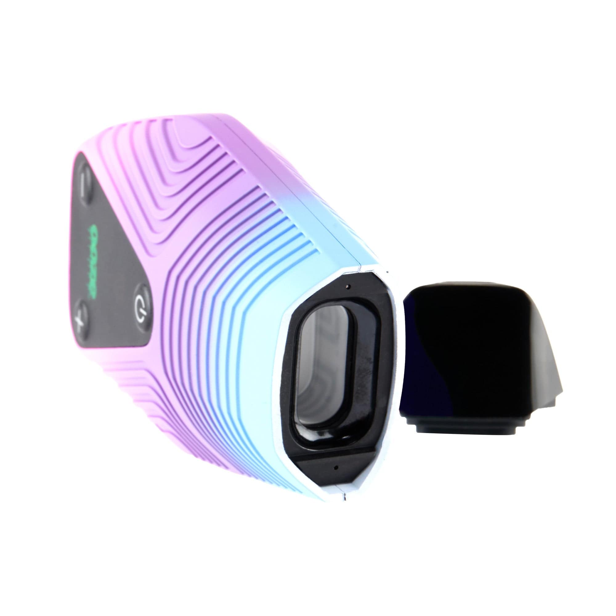 A close-up angled view of the Ooze Brink Dry Herb Vaporizer – 1800 mAh C-Core, featuring a sleek, modern design with a gradient color scheme.