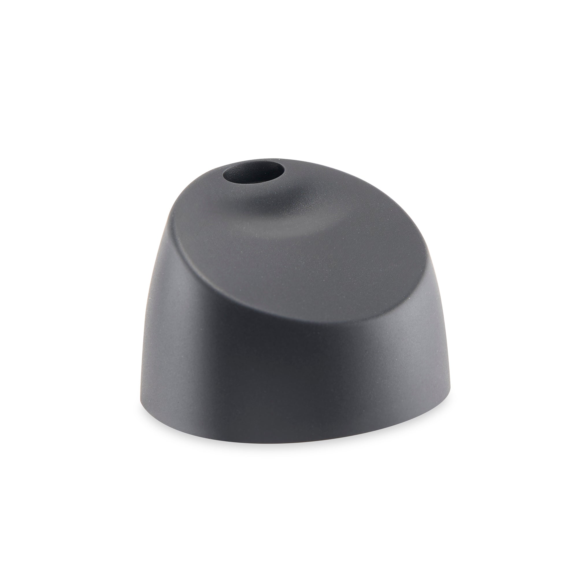 A close-up, angled view of the Verge Replacement Magnetic Mouthpiece, showcasing its dark, smooth surface.