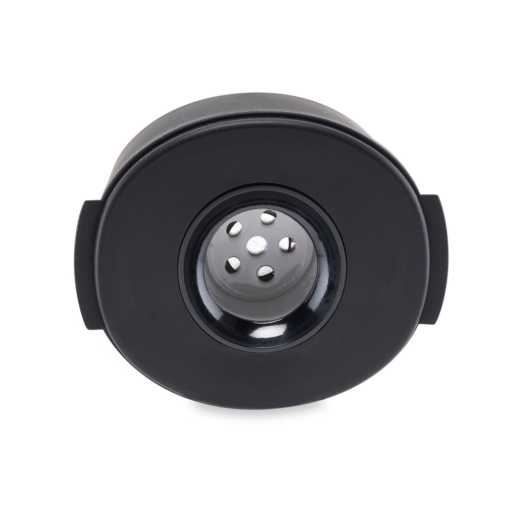 A top-down view of the Verge Replacement Nano-Glazed Heating Pod, showcasing its circular form and central opening.