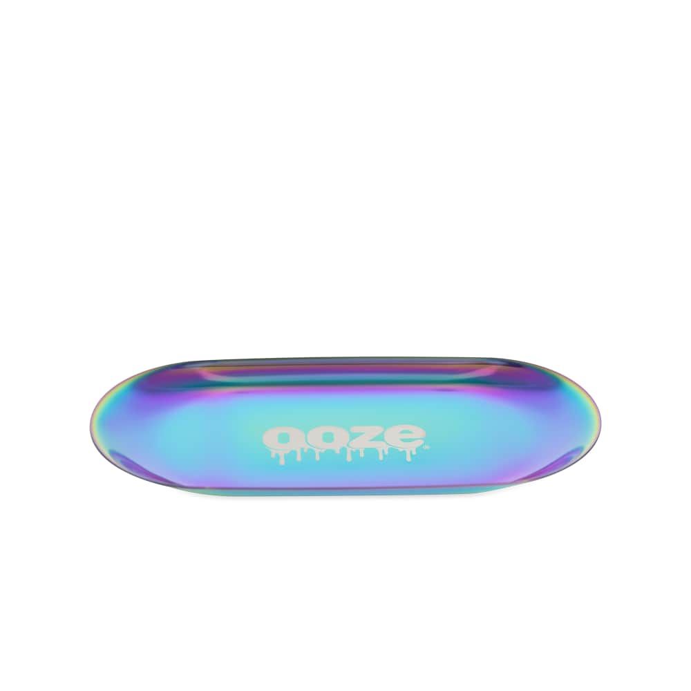 Ooze Rolling Tray Medium Ooze Aura Rainbow Metal Rolling Tray