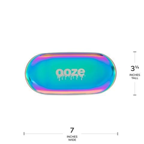 Ooze Rolling Tray Ooze Aura Rainbow Metal Rolling Tray