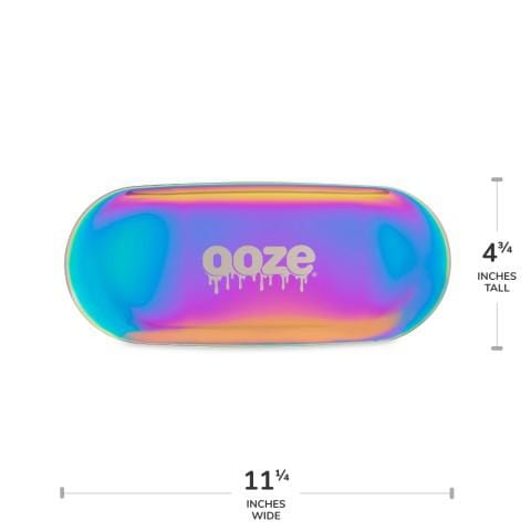 Ooze Rolling Tray Ooze Aura Rainbow Metal Rolling Tray