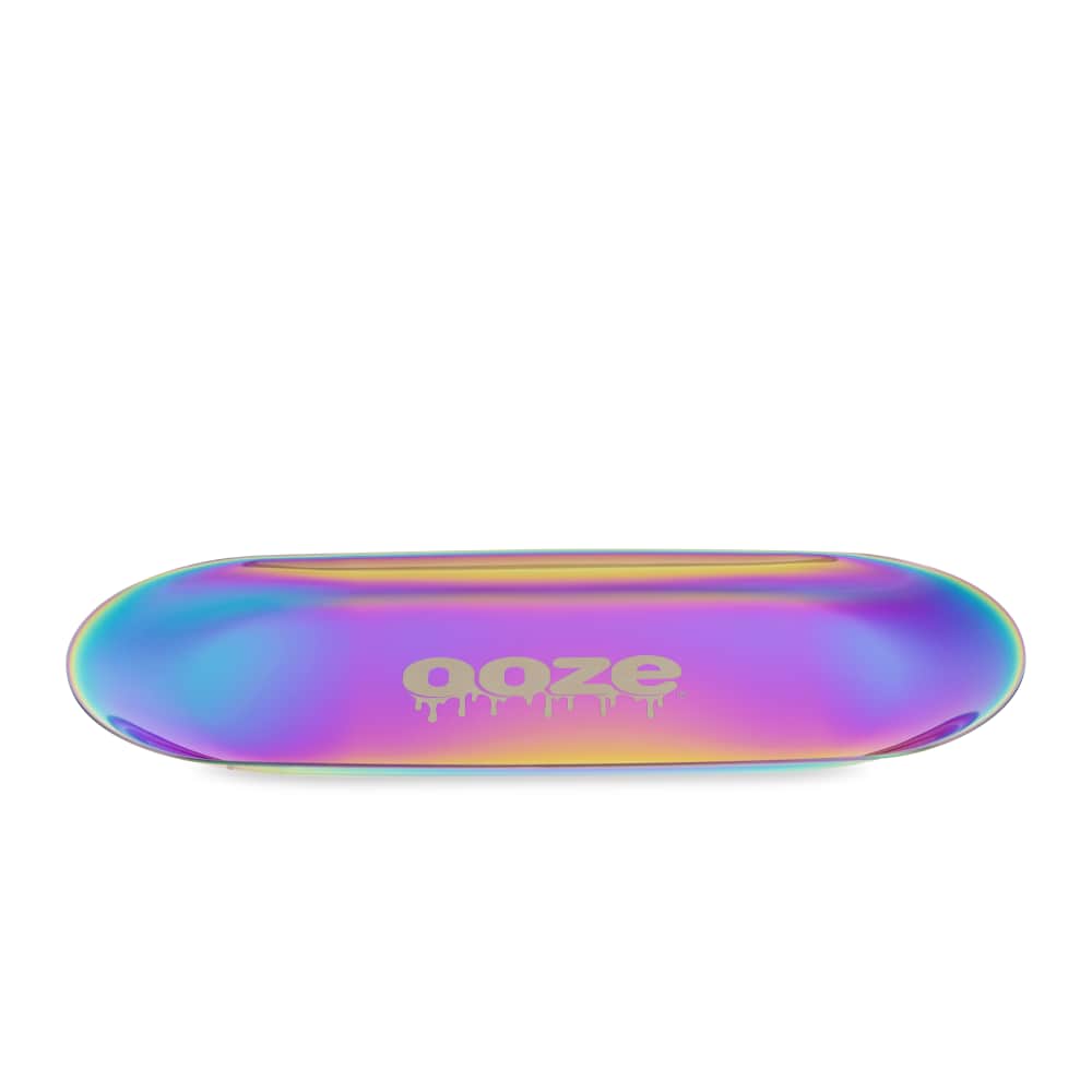 Ooze Rolling Tray Ooze Aura Rainbow Metal Rolling Tray