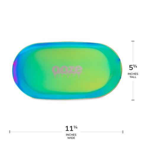 Ooze Rolling Tray Ooze Aura Rainbow Metal Rolling Tray