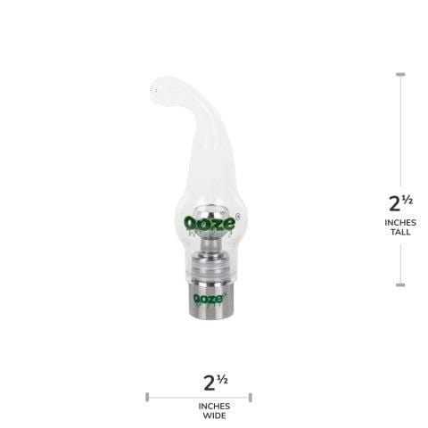 A close-up of the Ooze Hand-Blown Glass Globe, showing its rounded form and clear glass construction.