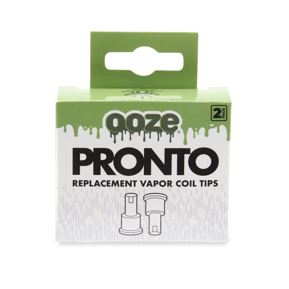 Close-up of the Pronto Electronic Concentrate Device 2-Pack Replacement Vapor Coil Tips, displayed against a plain white background.