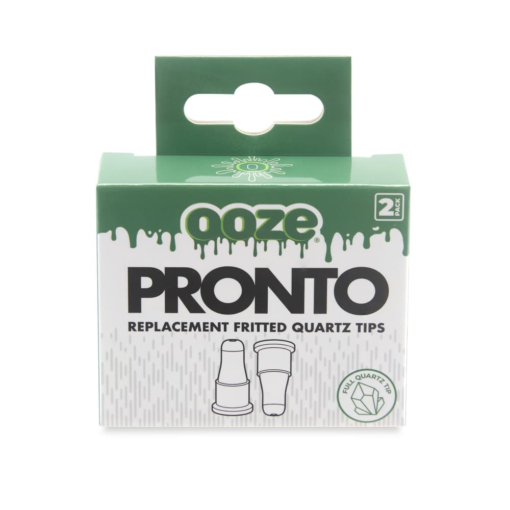 A close-up of the two replacement fritted quartz coils for the Pronto Electronic Nectar Collector, displayed against a white backdrop.