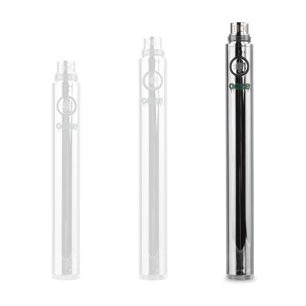 Front view of the 1100 Battery Vape - 5 Pack, showcasing the clear, cylindrical battery against a plain white background.